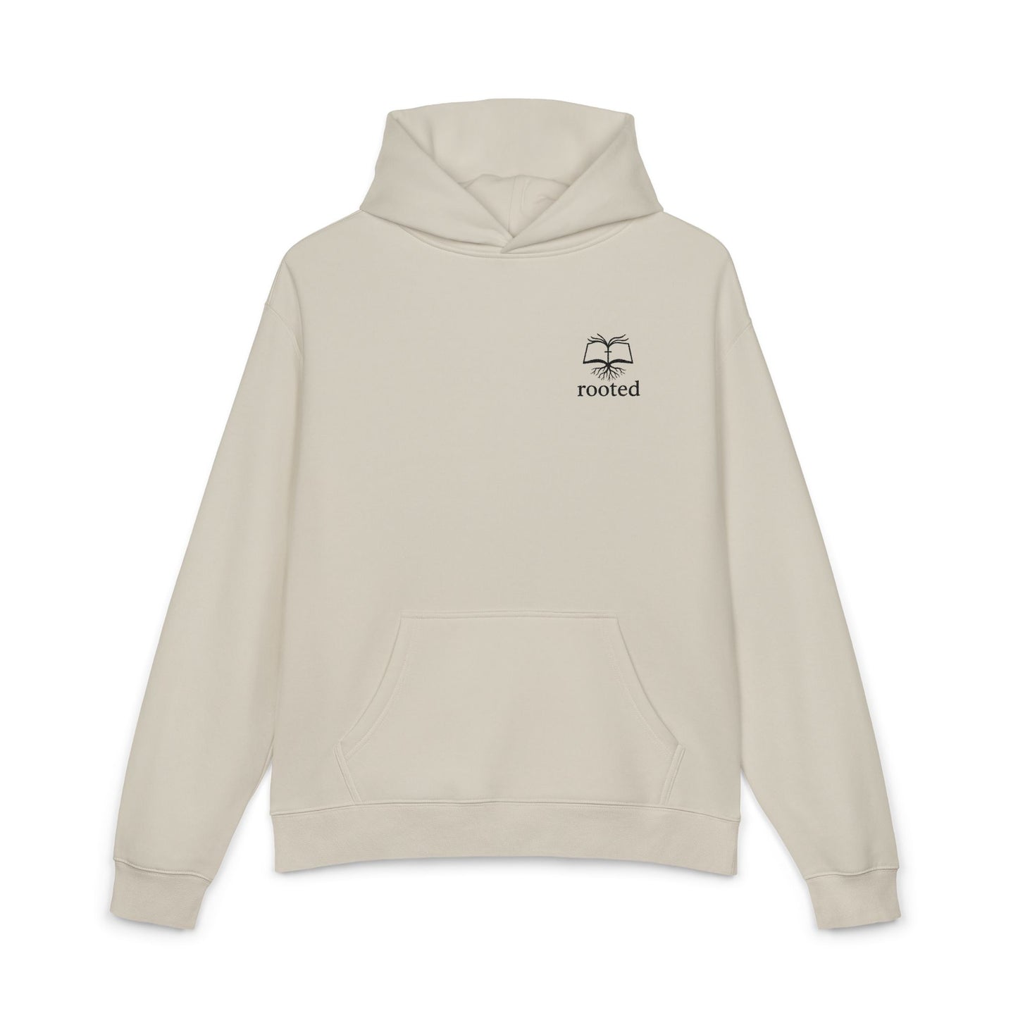 Rooted Minimal Hoodie — Small Tree Logo Casual Pullover