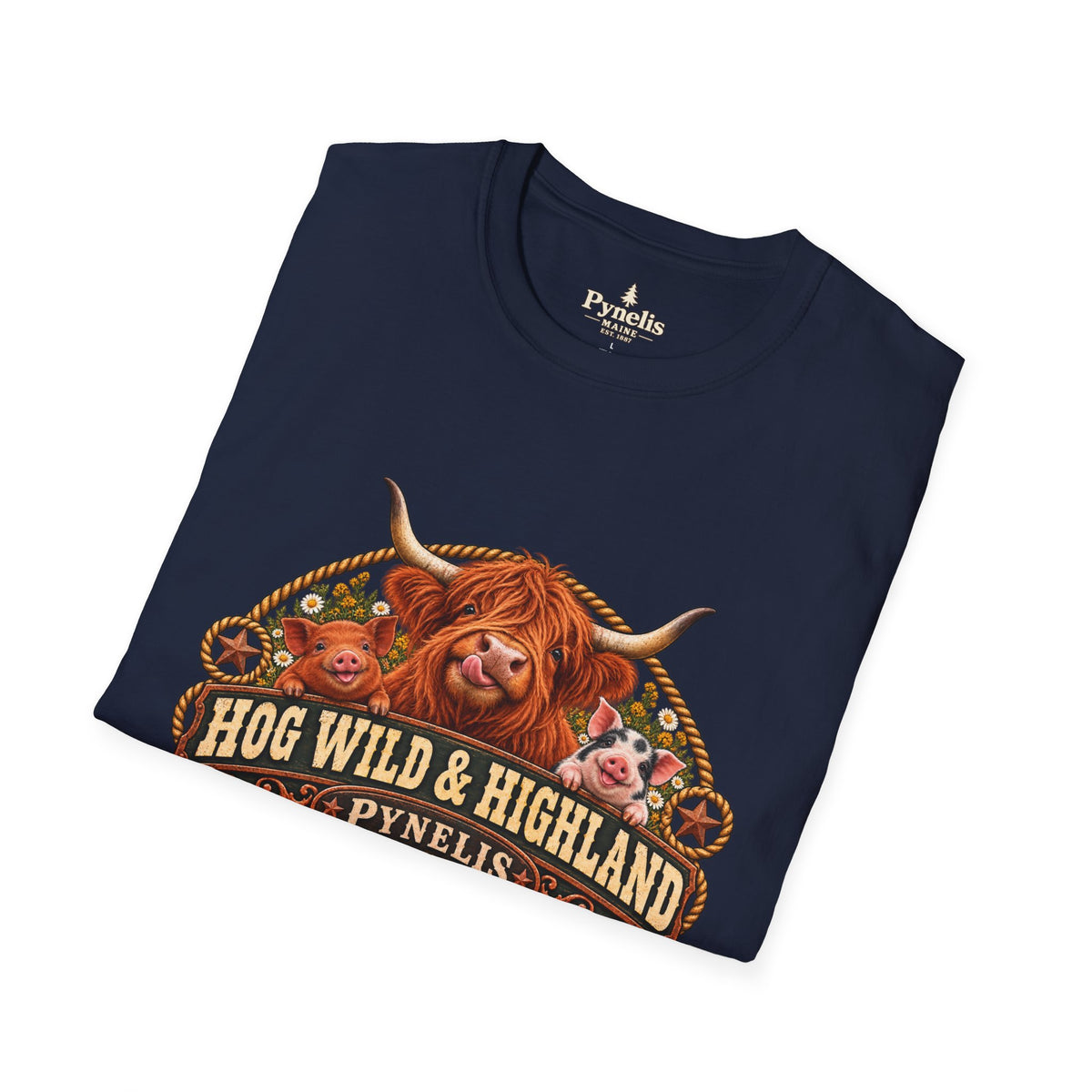 Highland Cow 'Hog Wild & Highland' T-Shirt