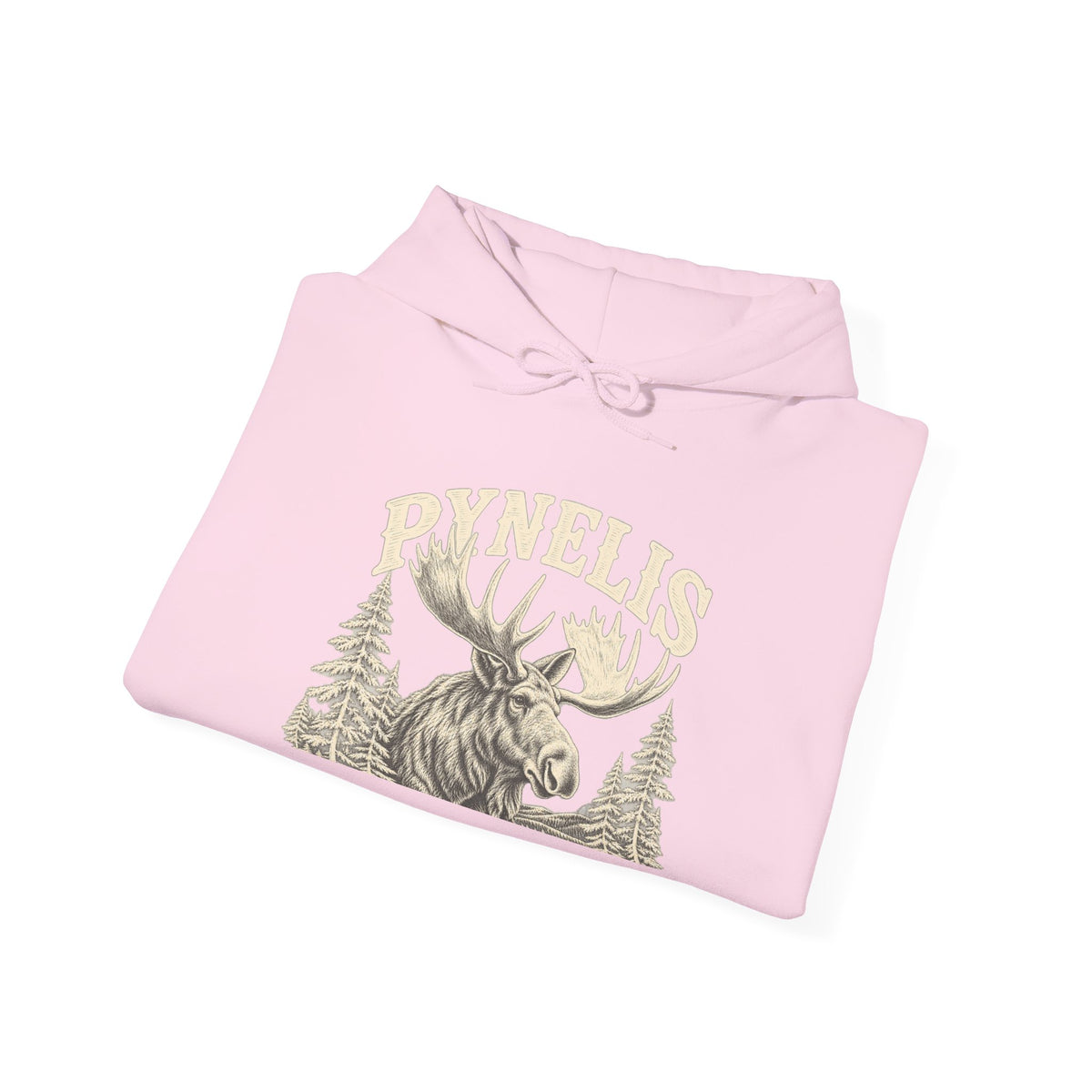 Moose Forest Hoodie — 'Pynelis' Vintage Woodland Pullover
