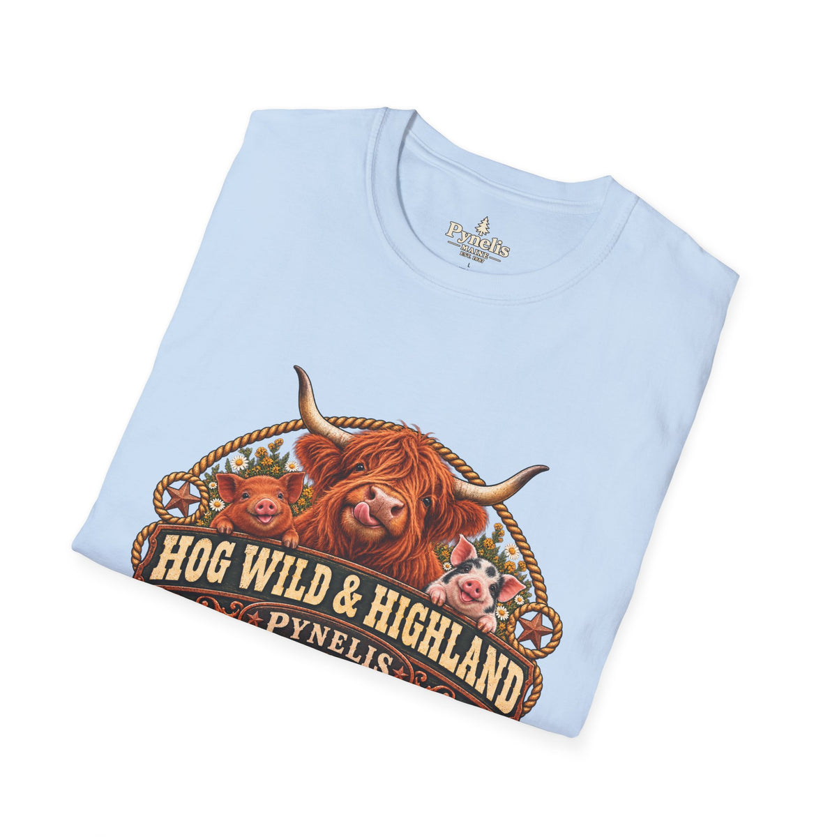 Highland Cow 'Hog Wild & Highland' T-Shirt