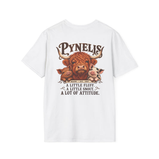 Pynelis Highland Cow Tee — “A Little Fluff, A Little Snout, A Lot of Attitude”
