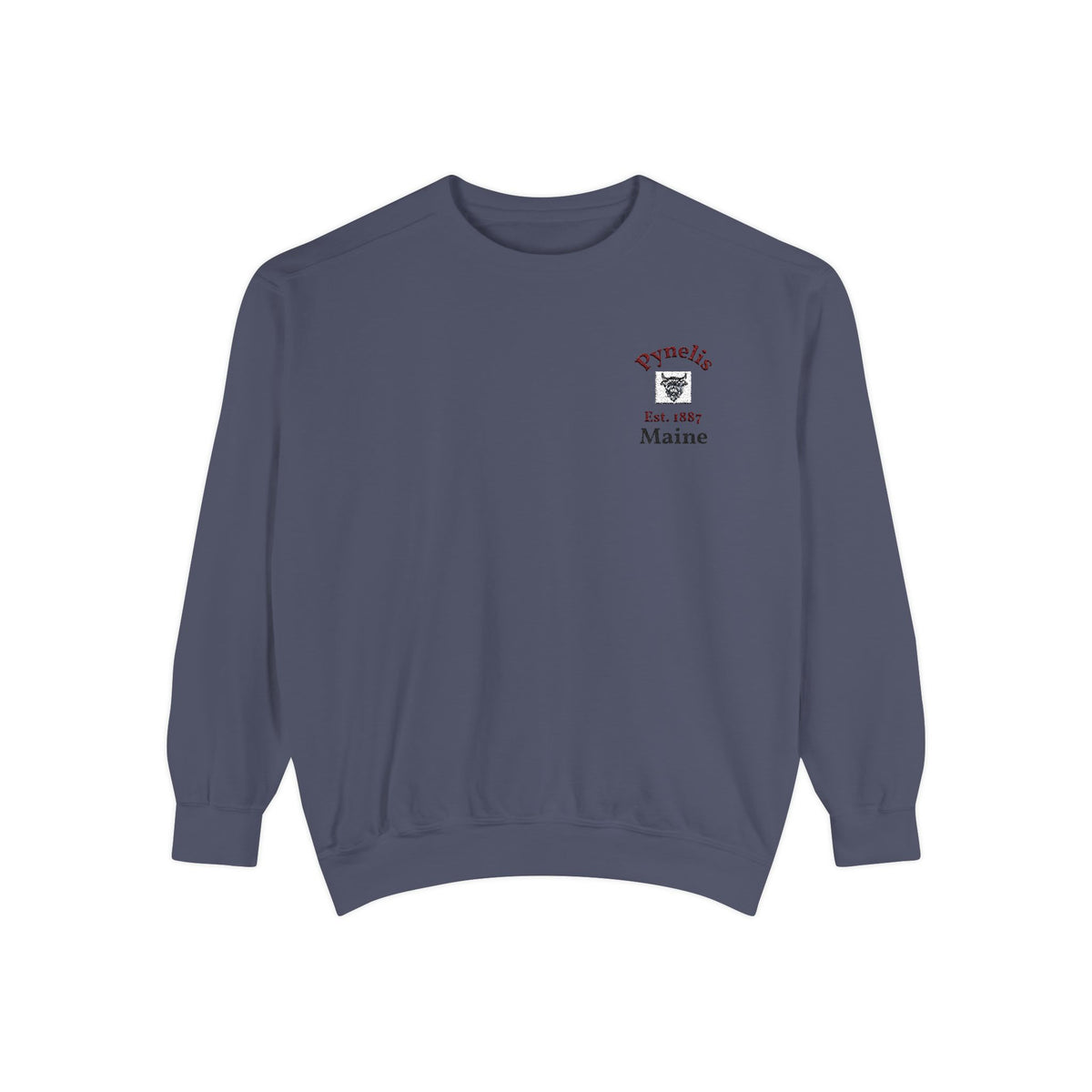 Crewneck Sweatshirt — Pynelis Maine Est 1887 Highland Graphic