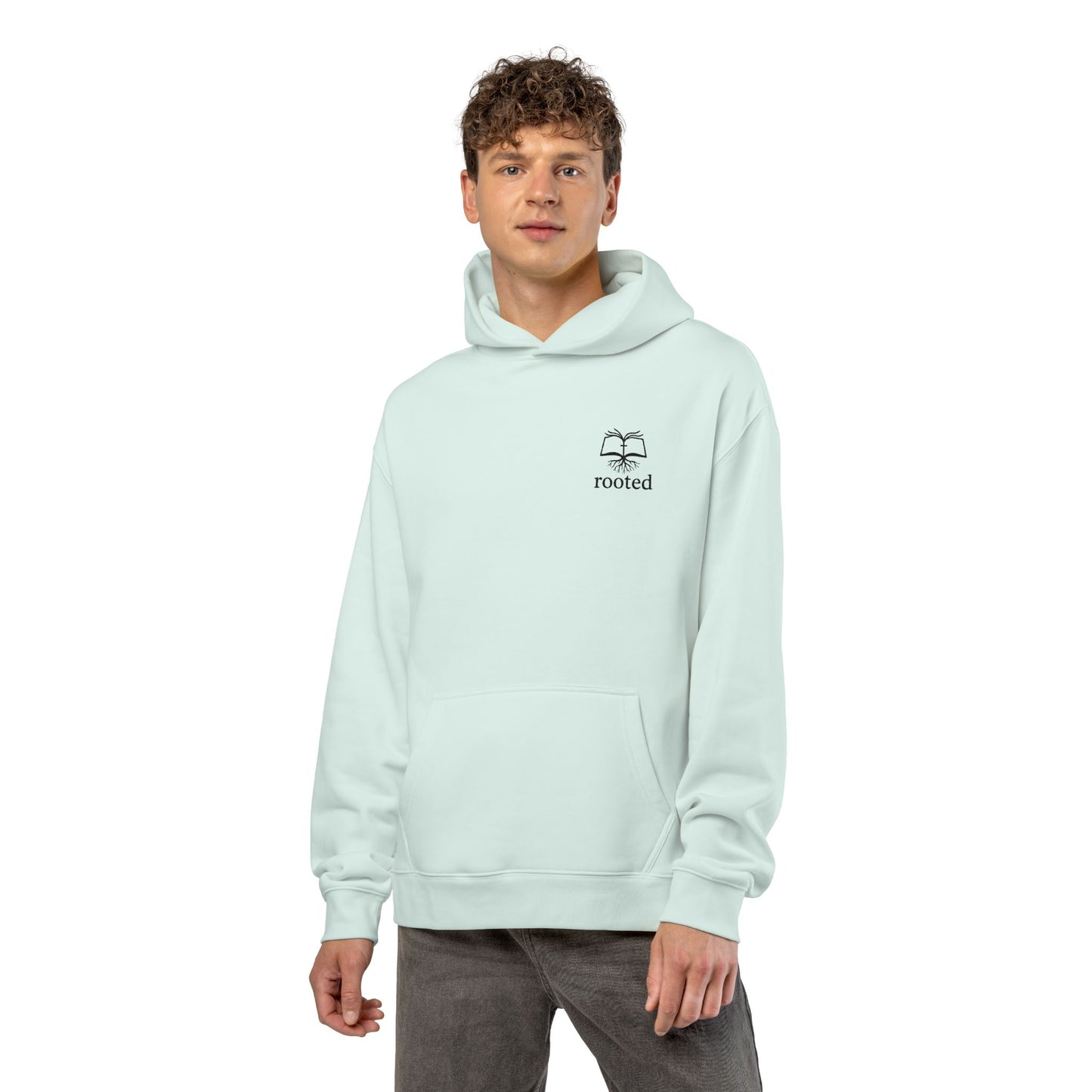 Rooted Minimal Hoodie — Small Tree Logo Casual Pullover