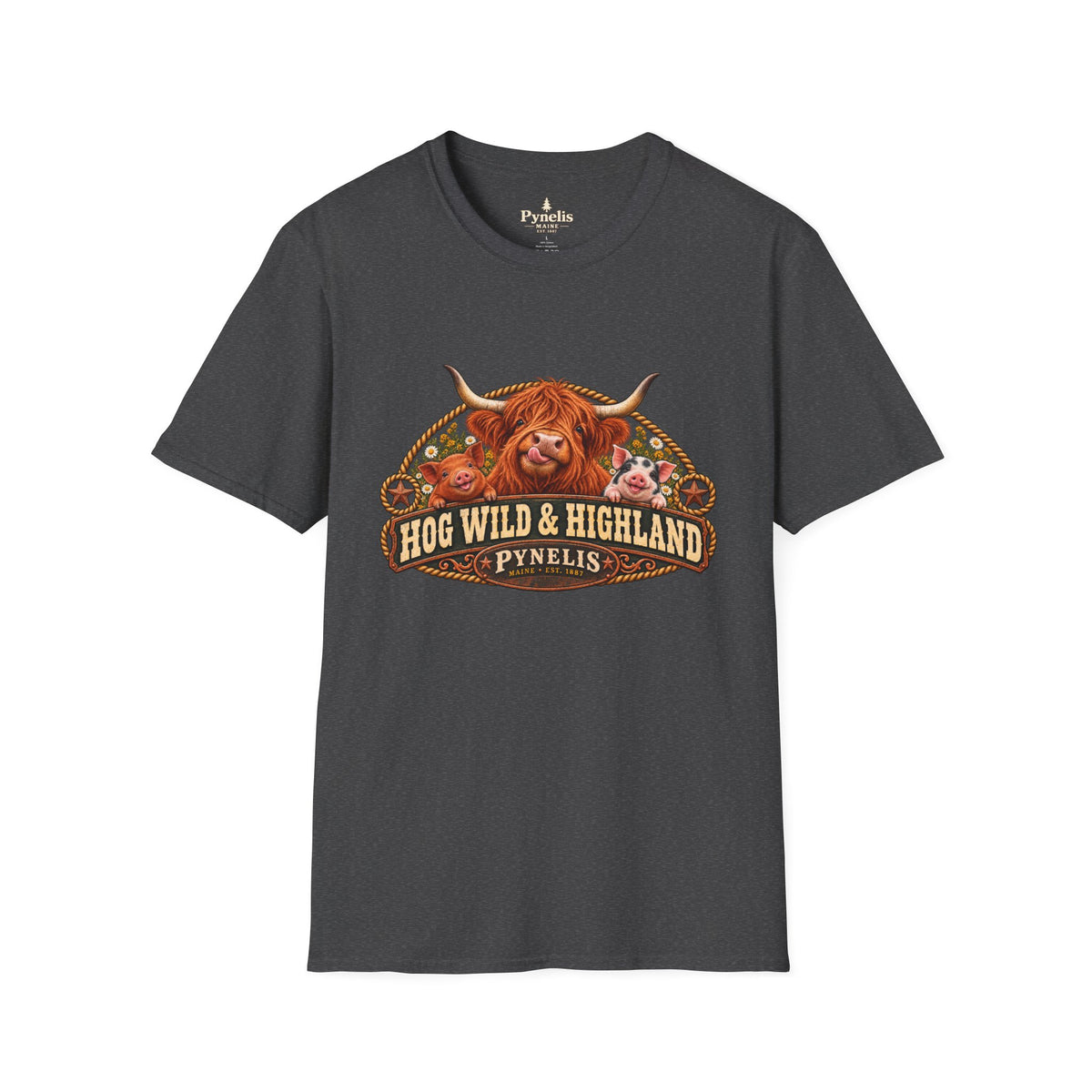 Highland Cow 'Hog Wild & Highland' T-Shirt