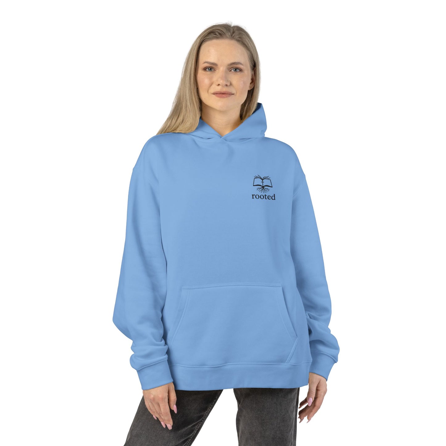 Rooted Minimal Hoodie — Small Tree Logo Casual Pullover