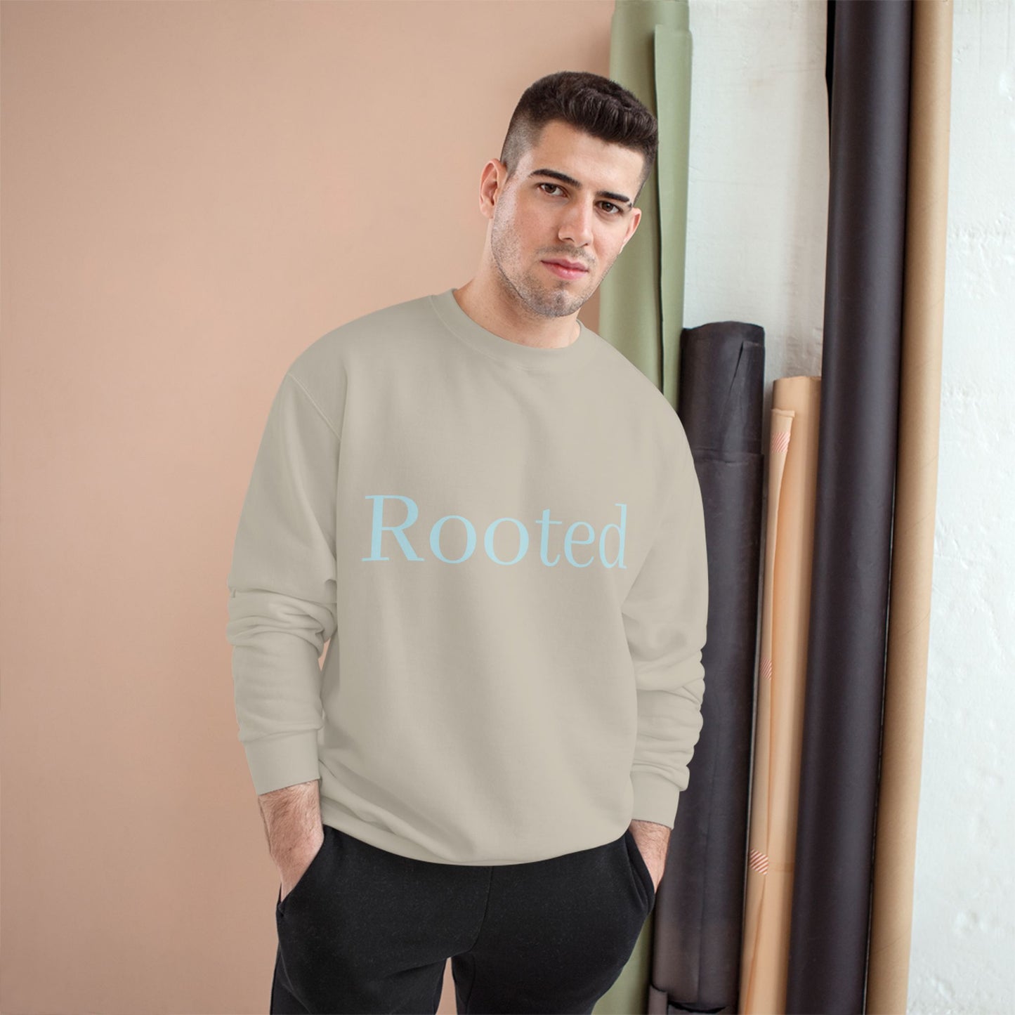 Rooted Champion Sweatshirt – Minimalist Botanical Crewneck