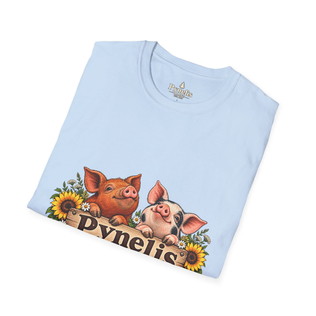 Pig Family Graphic T-Shirt — "Pynelis: Small Pigs, Big Opinions"