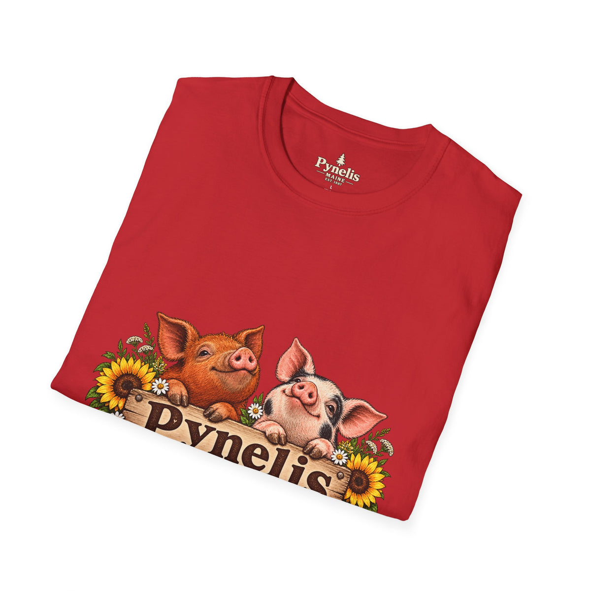 Pig Family Graphic T-Shirt — "Pynelis: Small Pigs, Big Opinions"