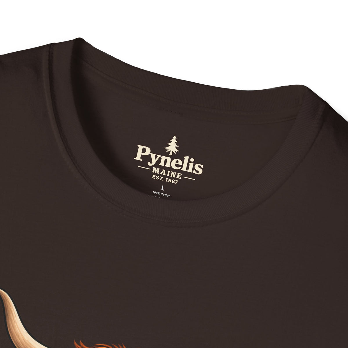 Farm Animal Graphic T-Shirt — "Pynelis" Highland Cow, Pig & Piglet Retro Design