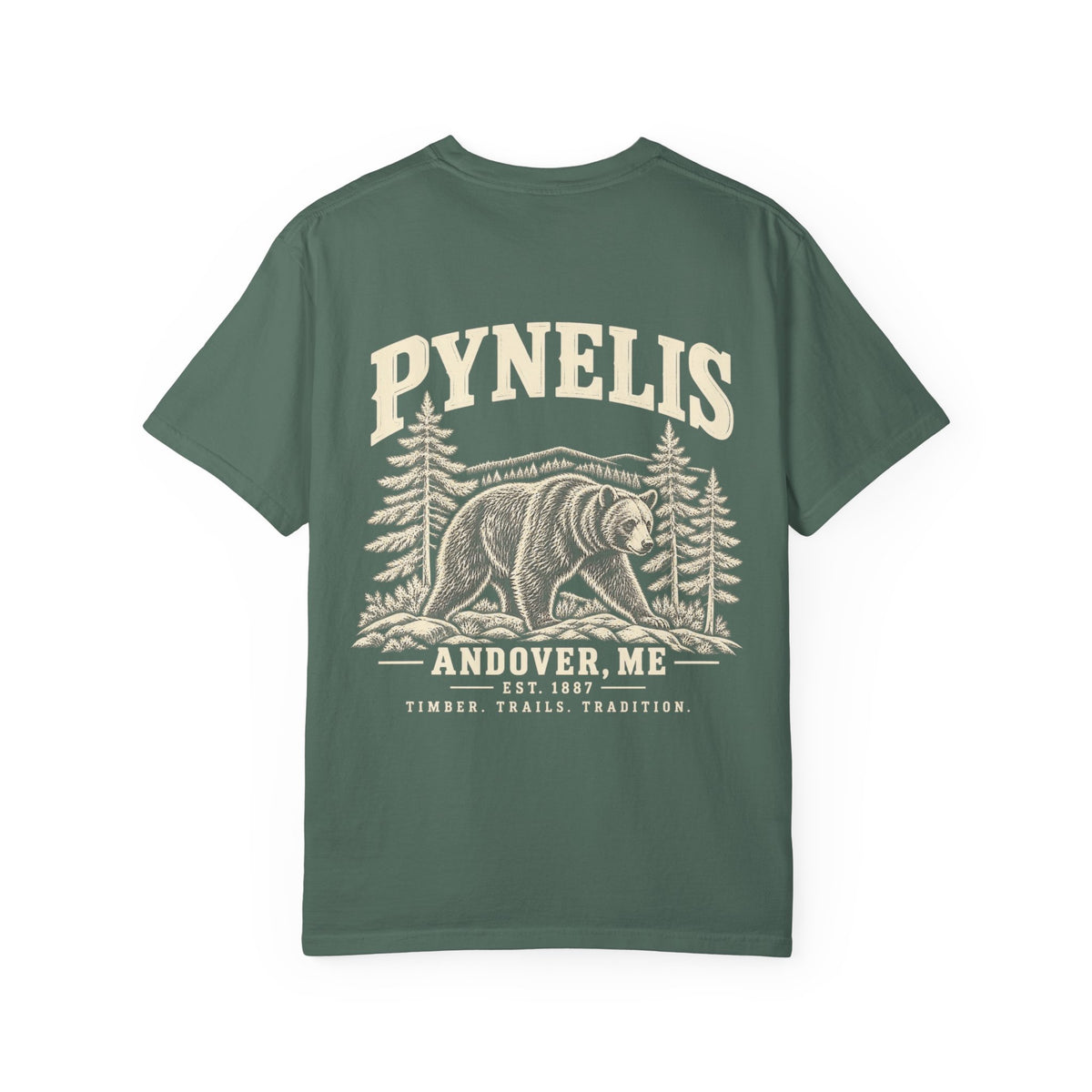 Bear Graphic T-Shirt — Pynelis Forest Vintage Logo