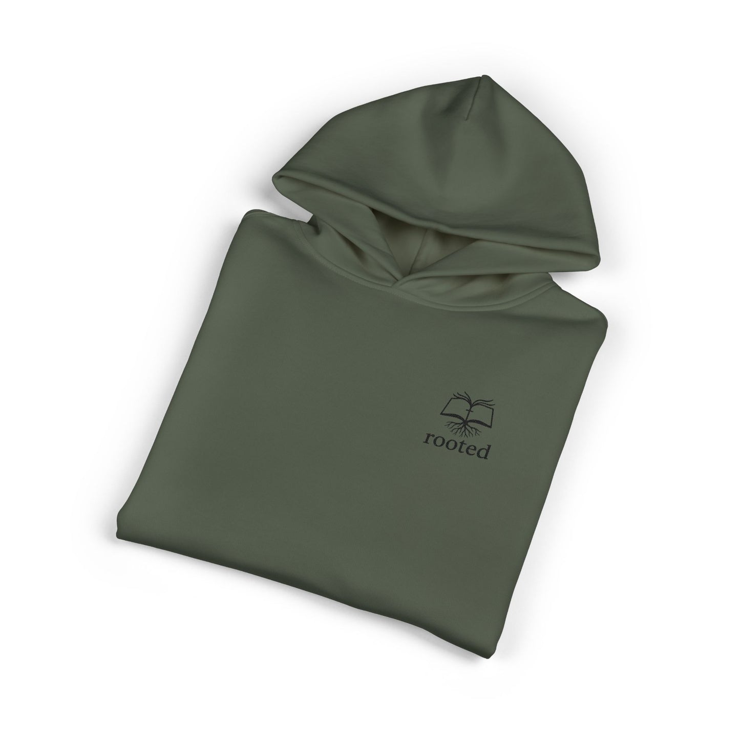Rooted Minimal Hoodie — Small Tree Logo Casual Pullover
