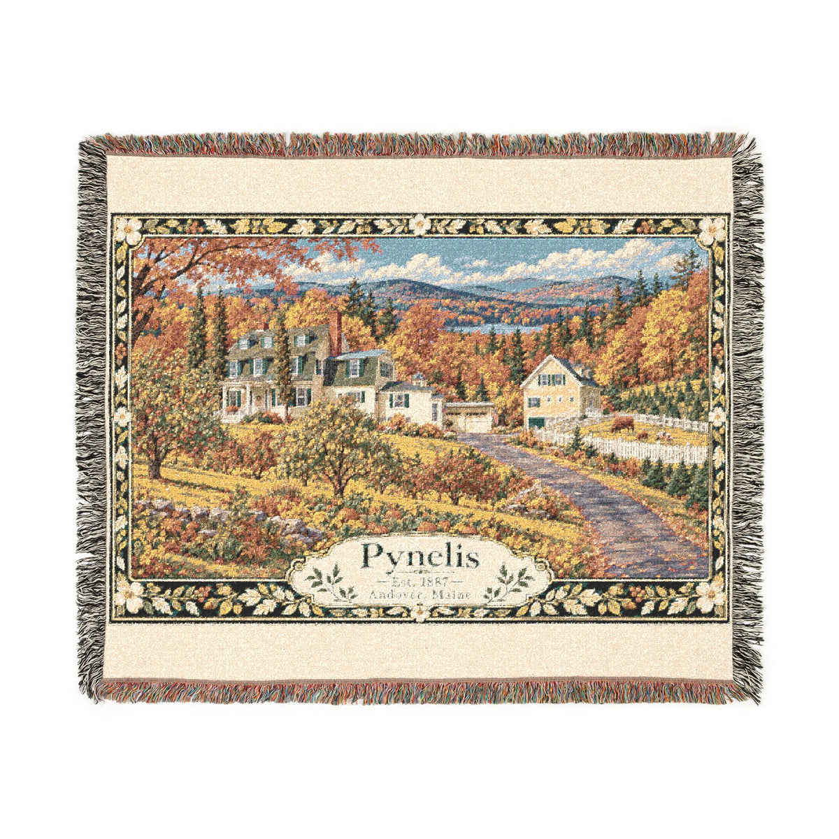 Home-Taught Woven Throw Blanket — Floral Pynelis Decor