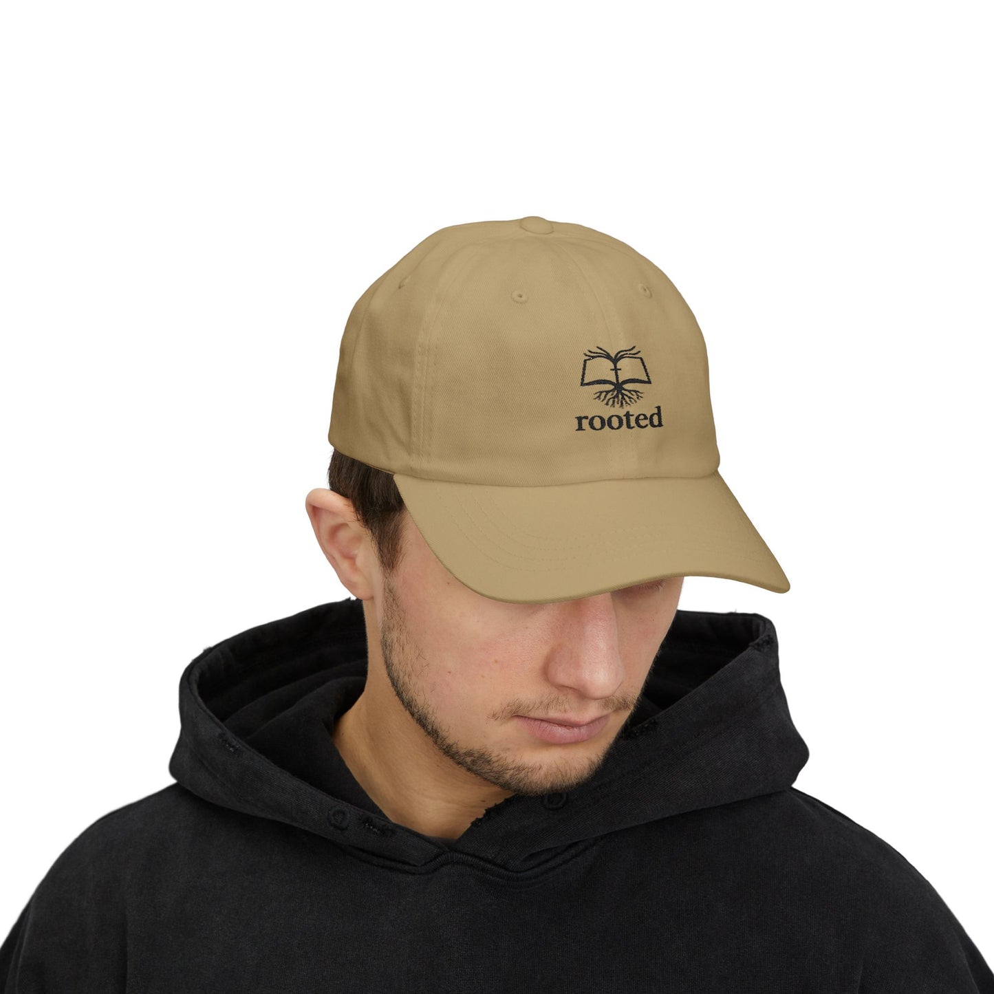 Rooted in Christ embroidered logo Classic Cap | Christian baseball hat