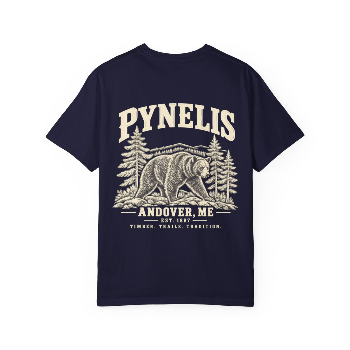 Bear Graphic T-Shirt — Pynelis Forest Vintage Logo