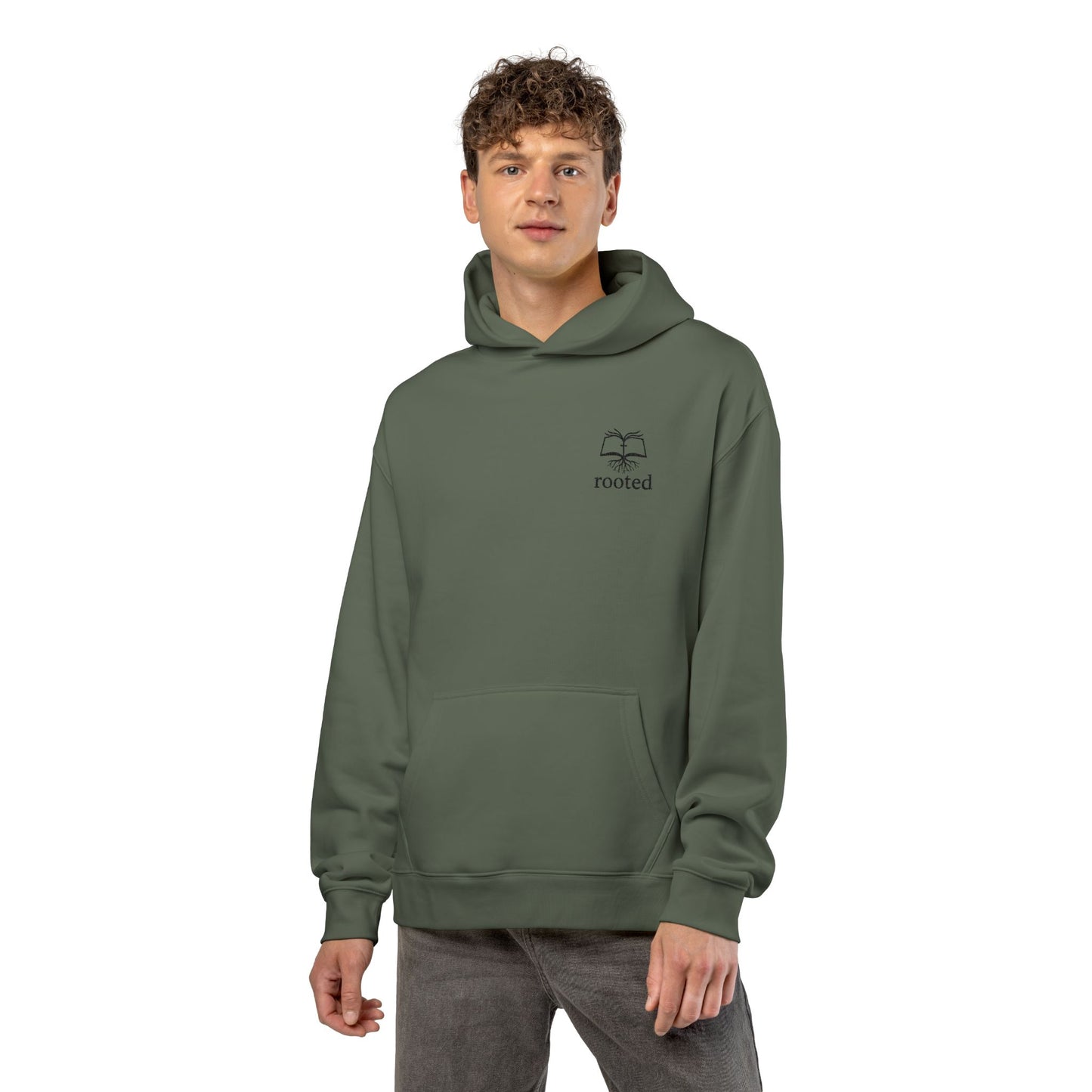 Rooted Minimal Hoodie — Small Tree Logo Casual Pullover
