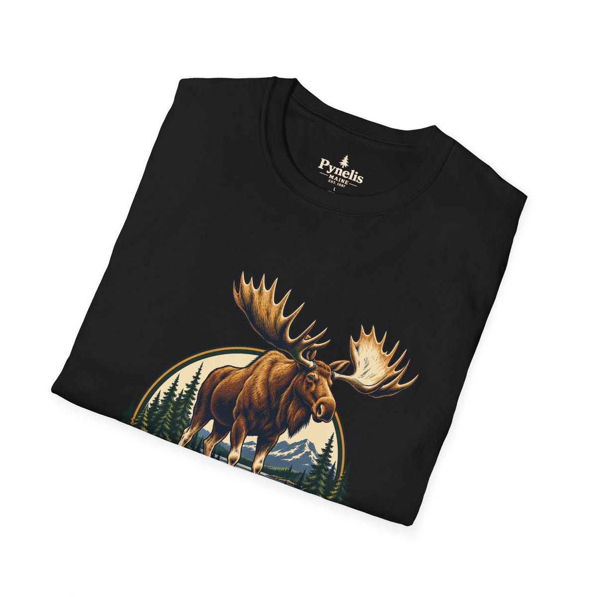 Moose Graphic T-Shirt — "The Neighbors Are Wild" Personalized Cabin Shirt