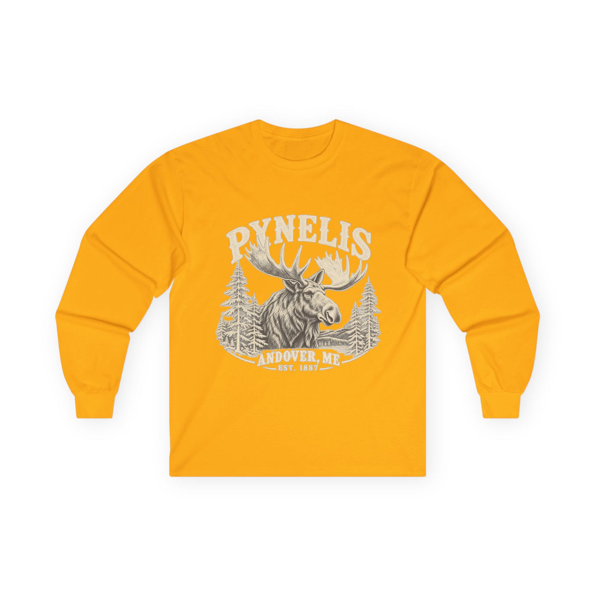 Moose Wilderness Long Sleeve Tee — Retro 'Explore' Outdoor Graphic