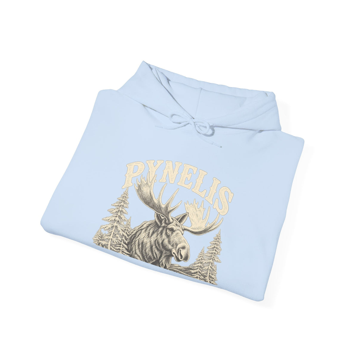 Moose Forest Hoodie — 'Pynelis' Vintage Woodland Pullover