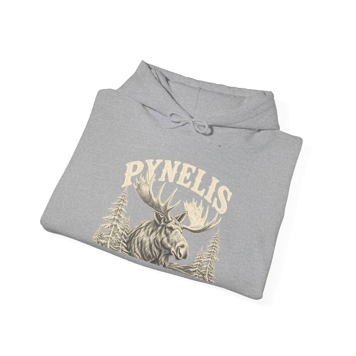 Moose Forest Hoodie — 'Pynelis' Vintage Woodland Pullover