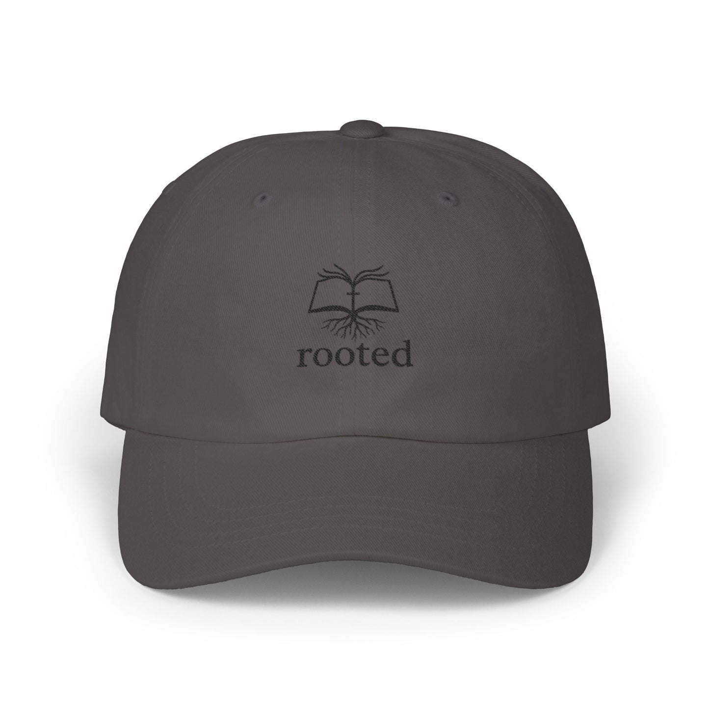 Rooted in Christ embroidered logo Classic Cap | Christian baseball hat