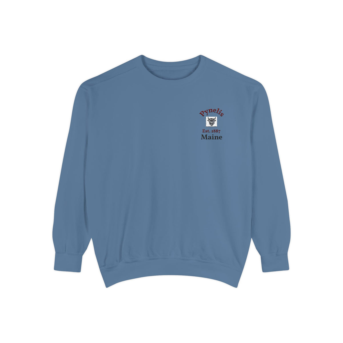 Crewneck Sweatshirt — Pynelis Maine Est 1887 Highland Graphic