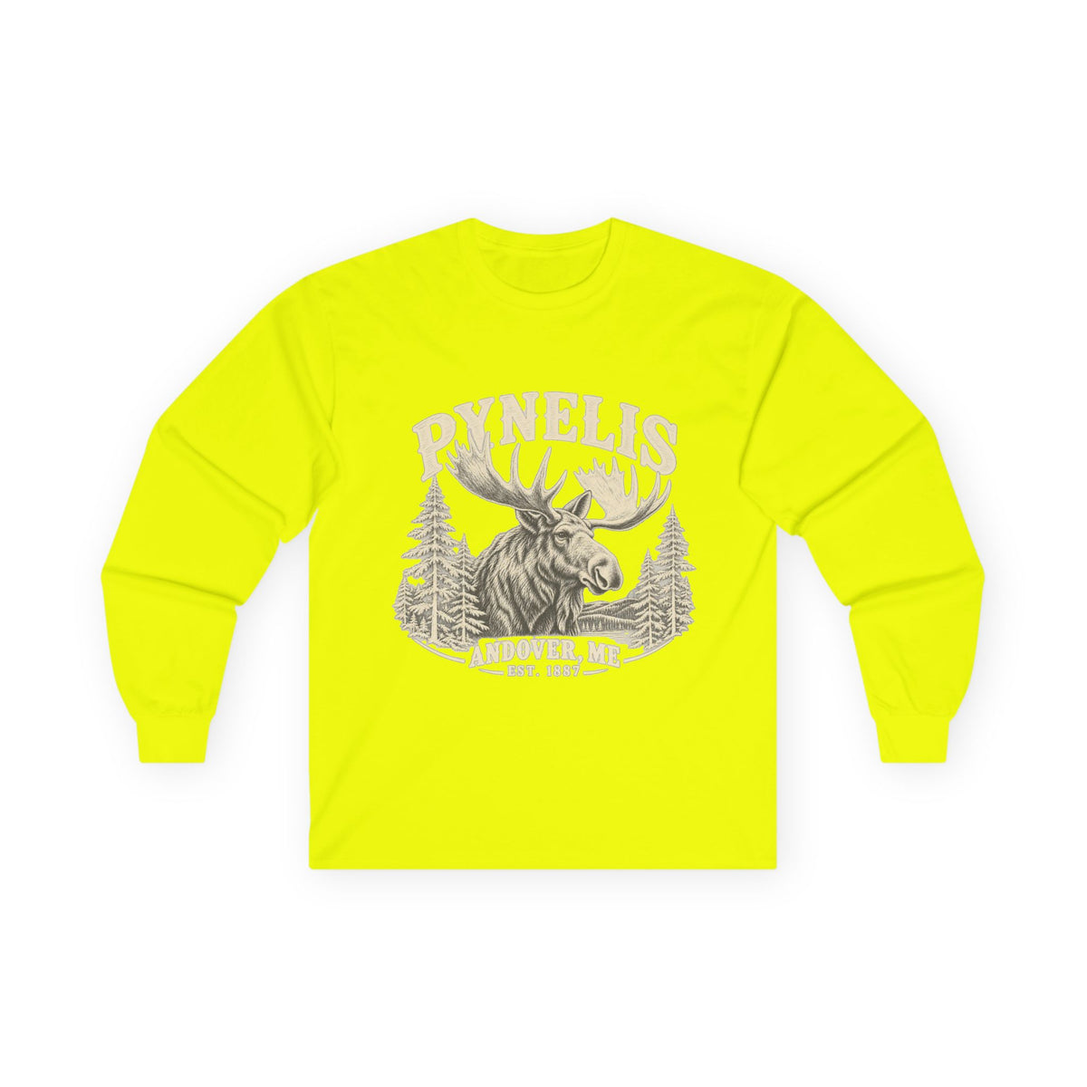 Moose Wilderness Long Sleeve Tee — Retro 'Explore' Outdoor Graphic