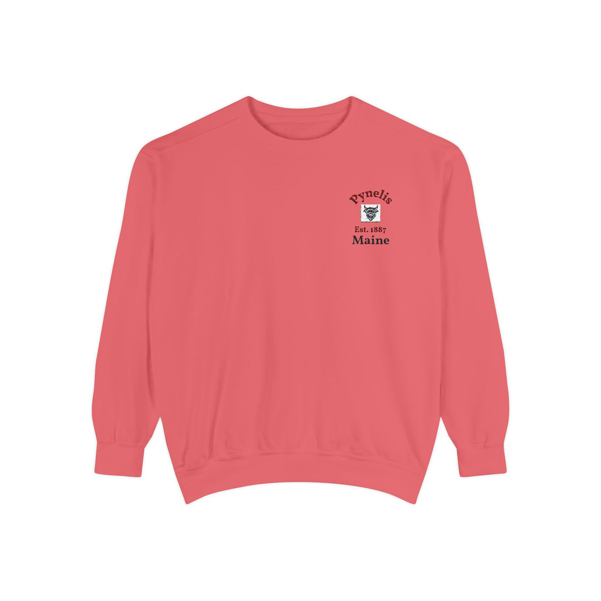 Crewneck Sweatshirt — Pynelis Maine Est 1887 Highland Graphic
