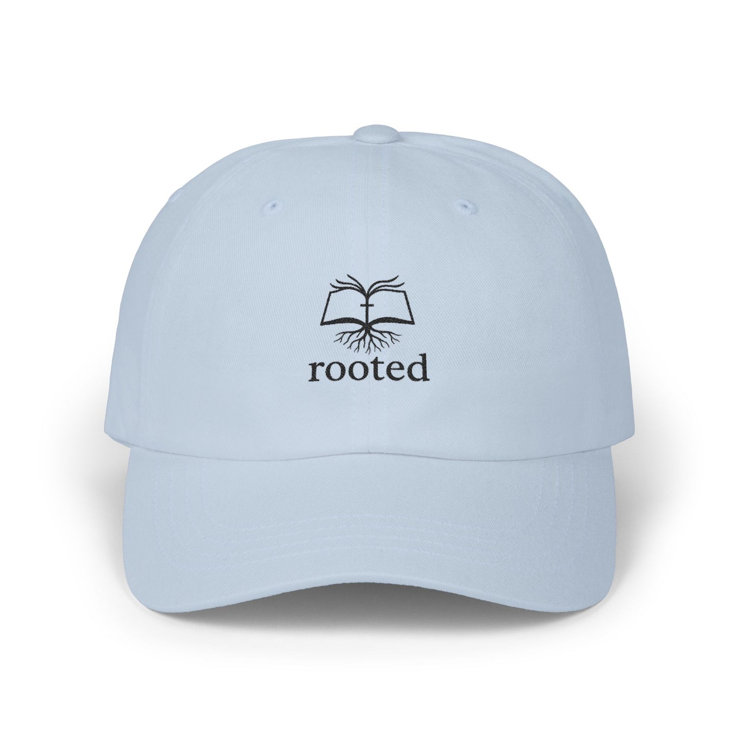 Rooted in Christ embroidered logo Classic Cap | Christian baseball hat