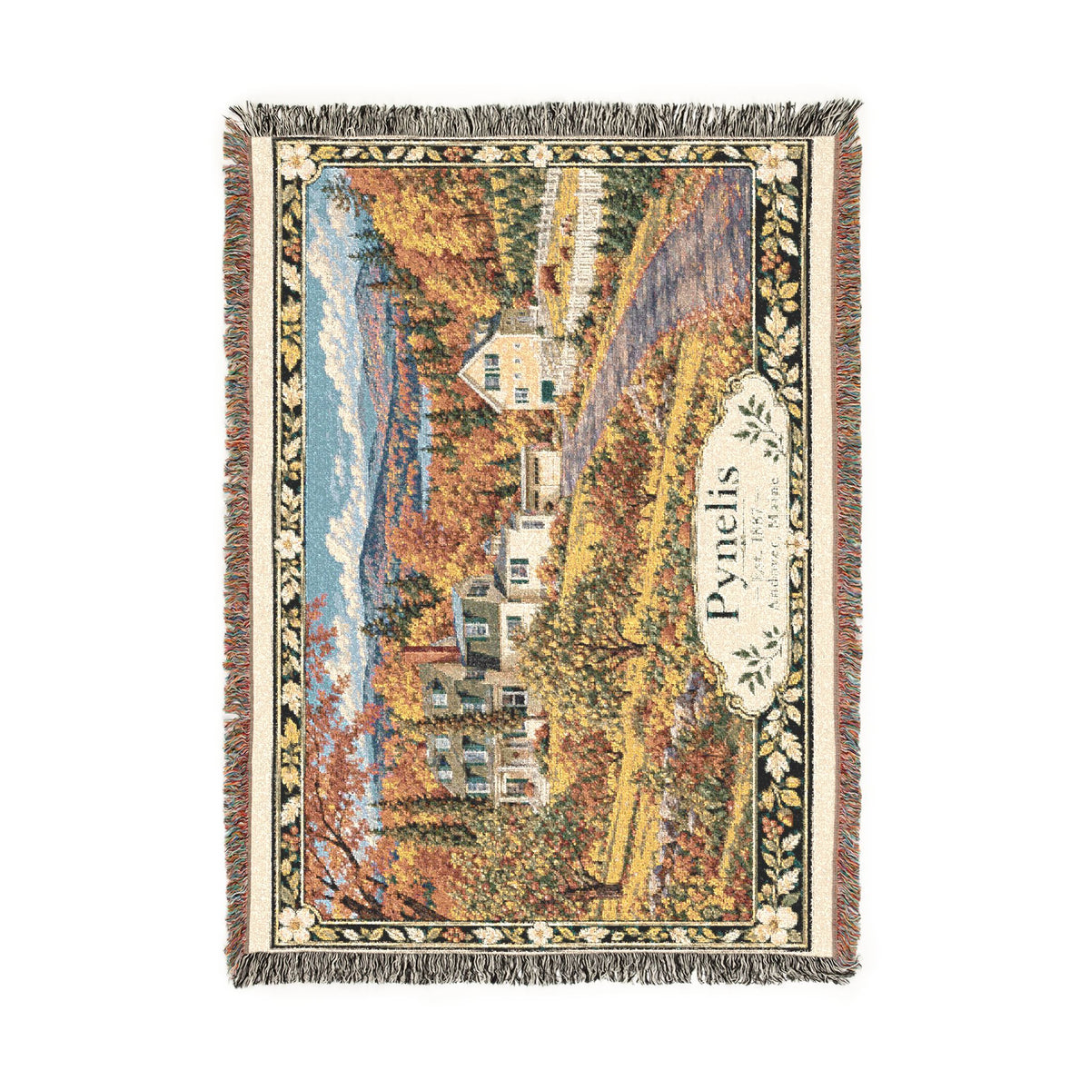 Home-Taught Woven Throw Blanket — Floral Pynelis Decor