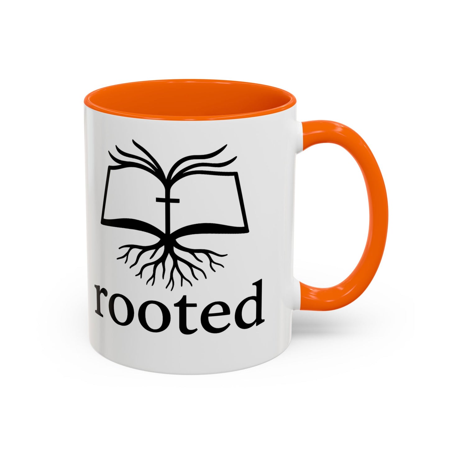 Rooted in Christ Accent Coffee Mug — 'Rooted' Logo (11/15 oz)