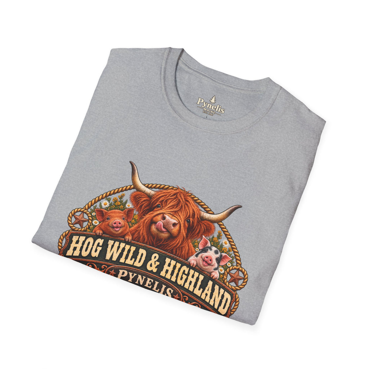 Highland Cow 'Hog Wild & Highland' T-Shirt
