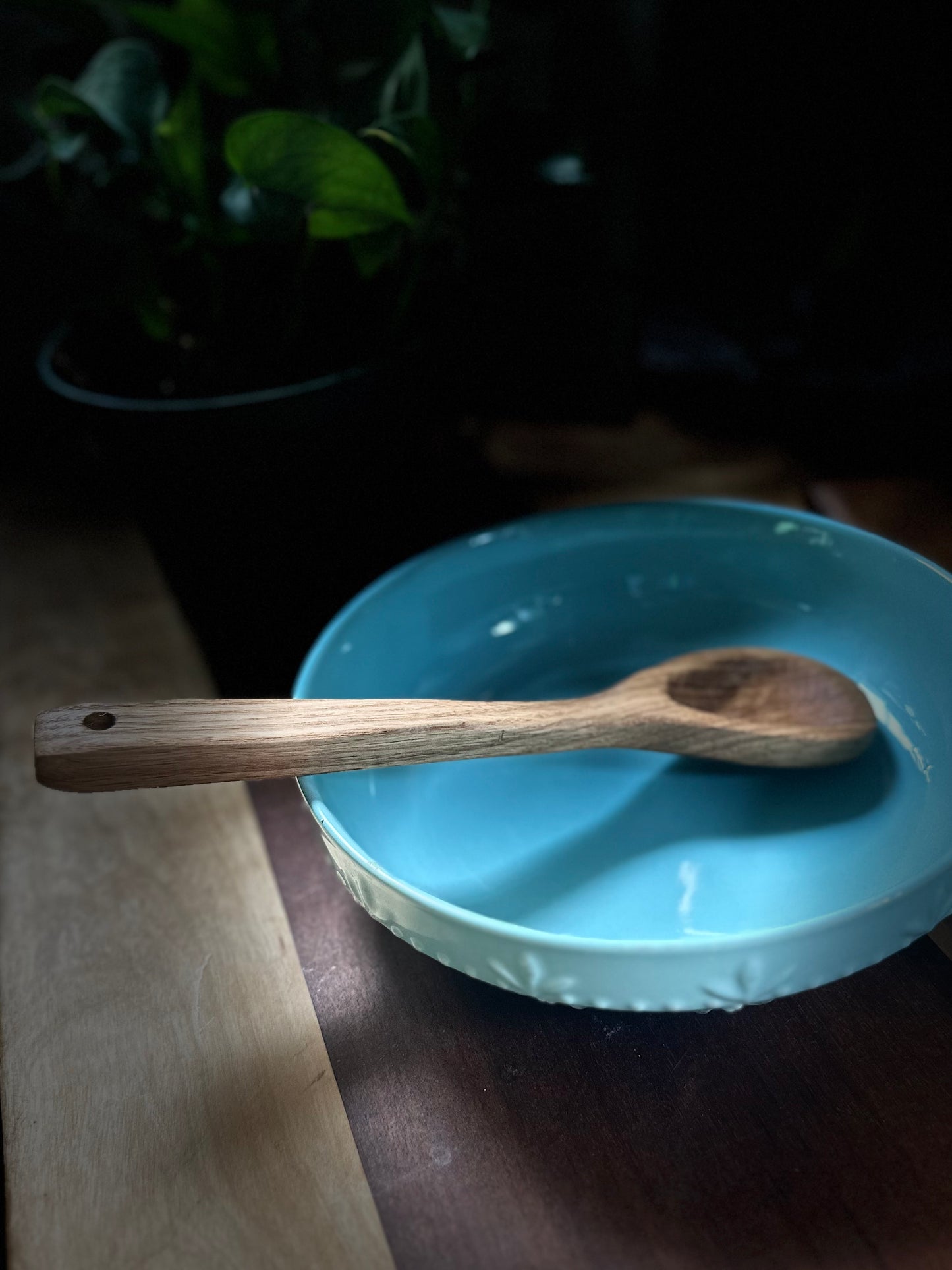 Hand Carved Maine White Oak Spoon
