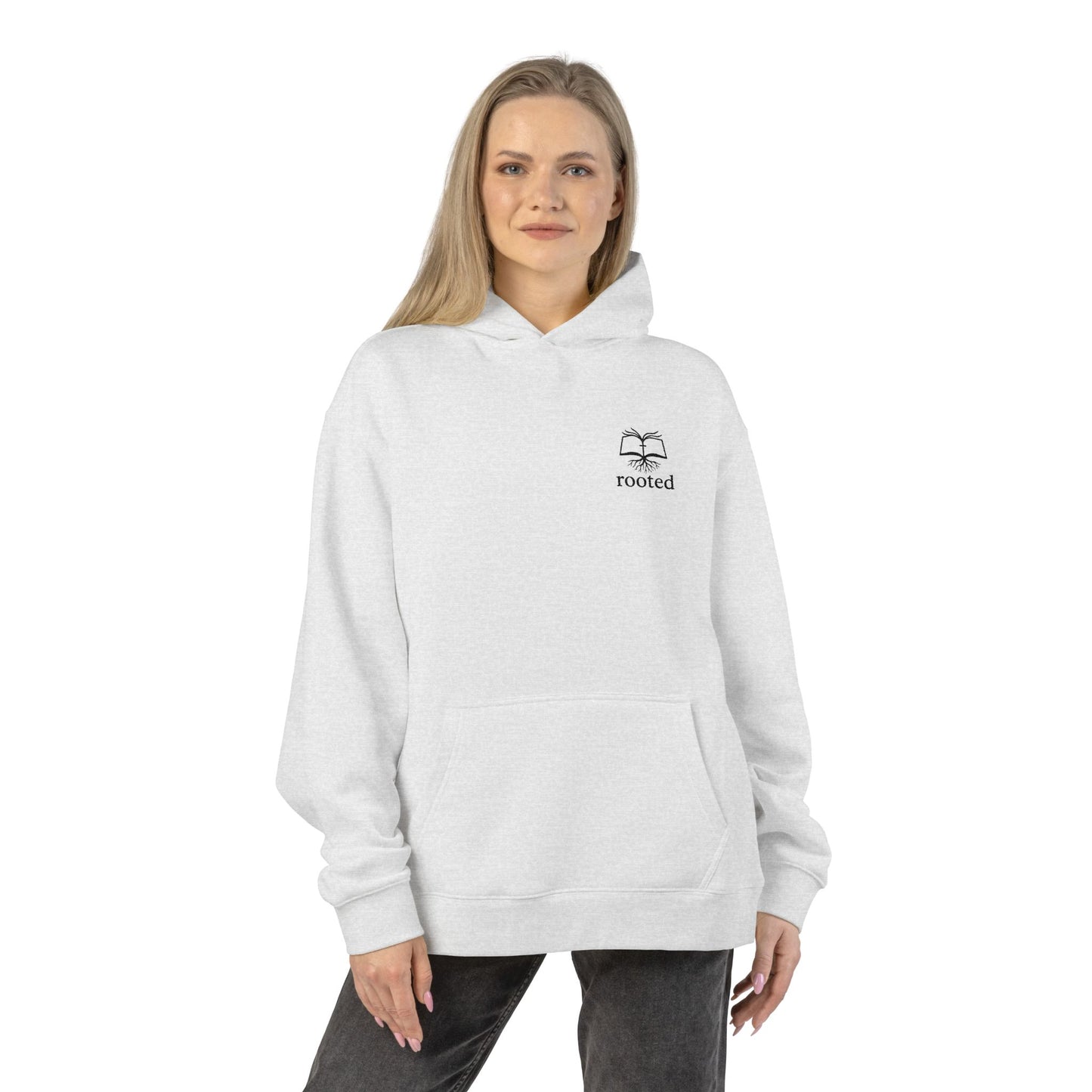 Rooted Minimal Hoodie — Small Tree Logo Casual Pullover