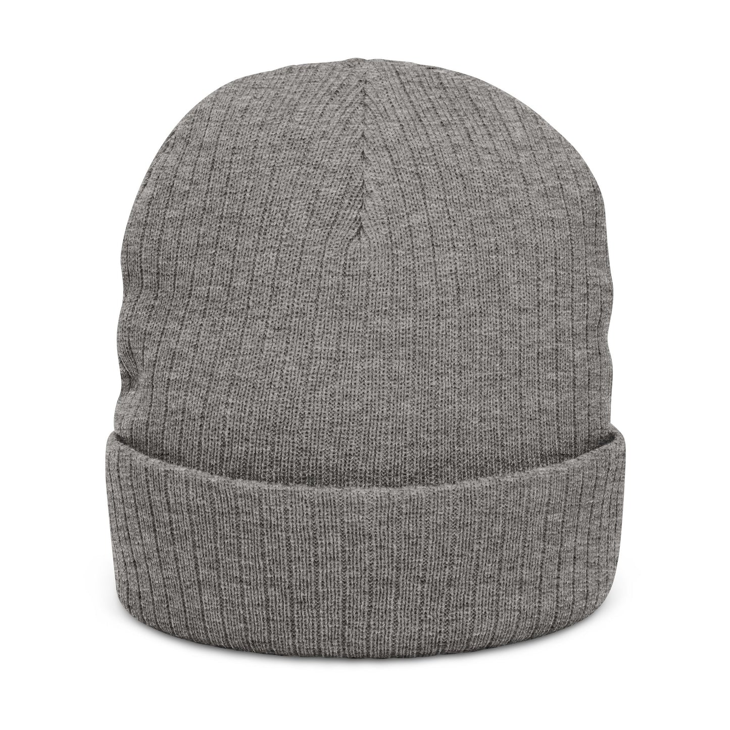 Rooted Ribbed Knit Beanie — Embroidered Tree Logo Winter Hat