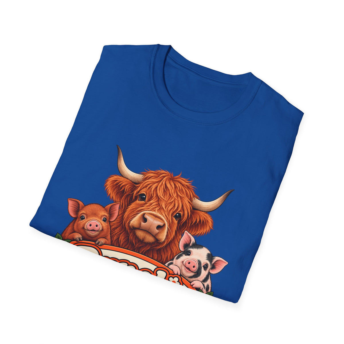 T-Shirt — 'Pynelis' Farm Animals Graphic Tee: Locally Grown, Slightly Unsurprised