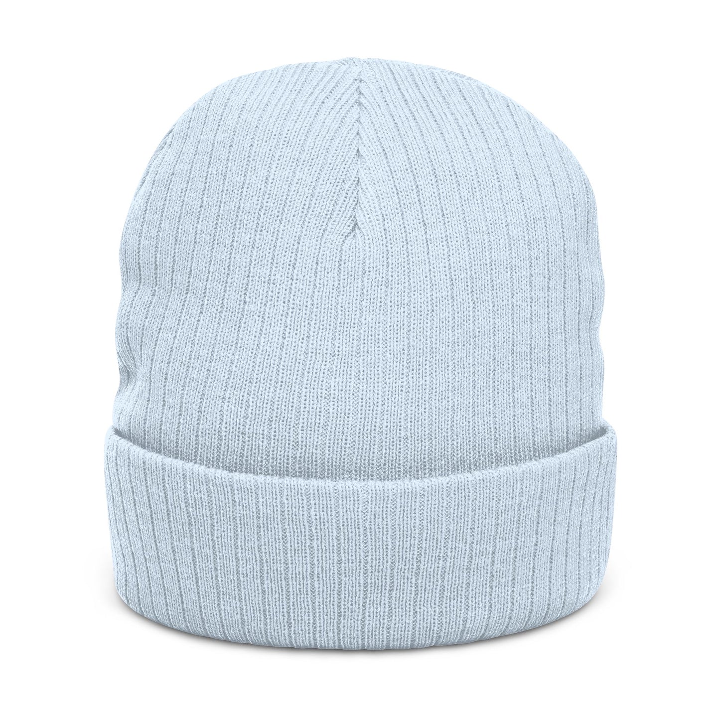 Rooted Ribbed Knit Beanie — Embroidered Tree Logo Winter Hat