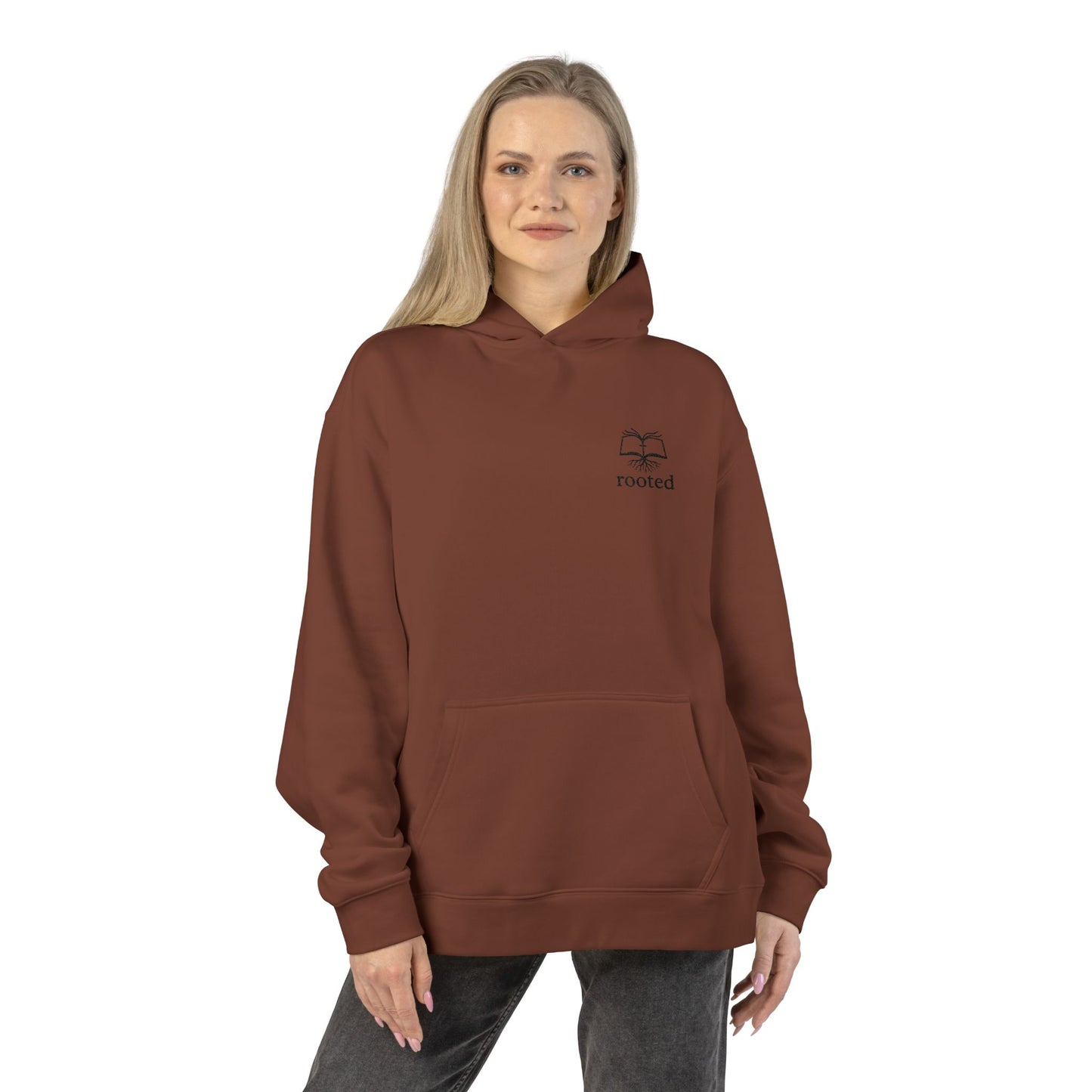 Rooted Minimal Hoodie — Small Tree Logo Casual Pullover
