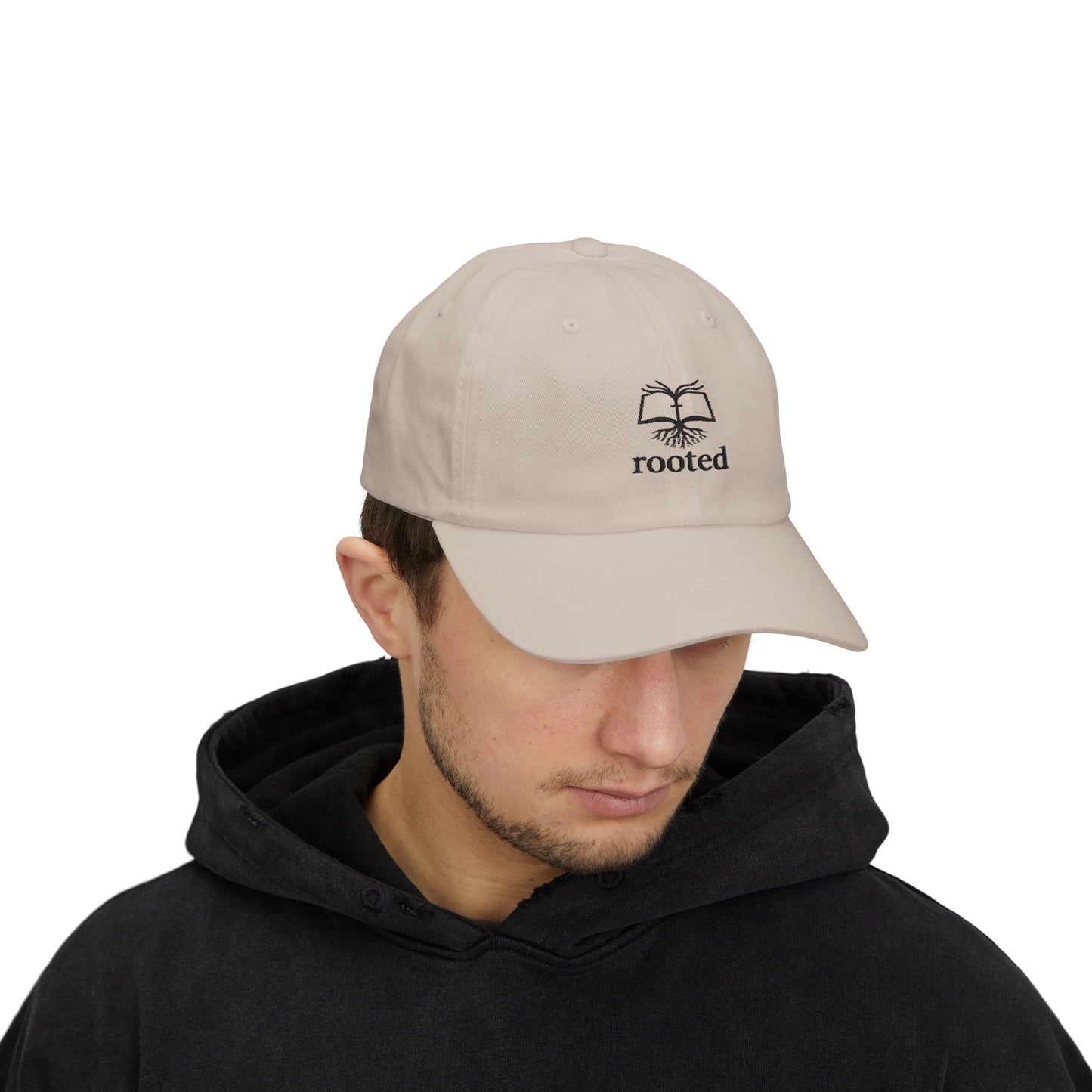 Rooted in Christ embroidered logo Classic Cap | Christian baseball hat