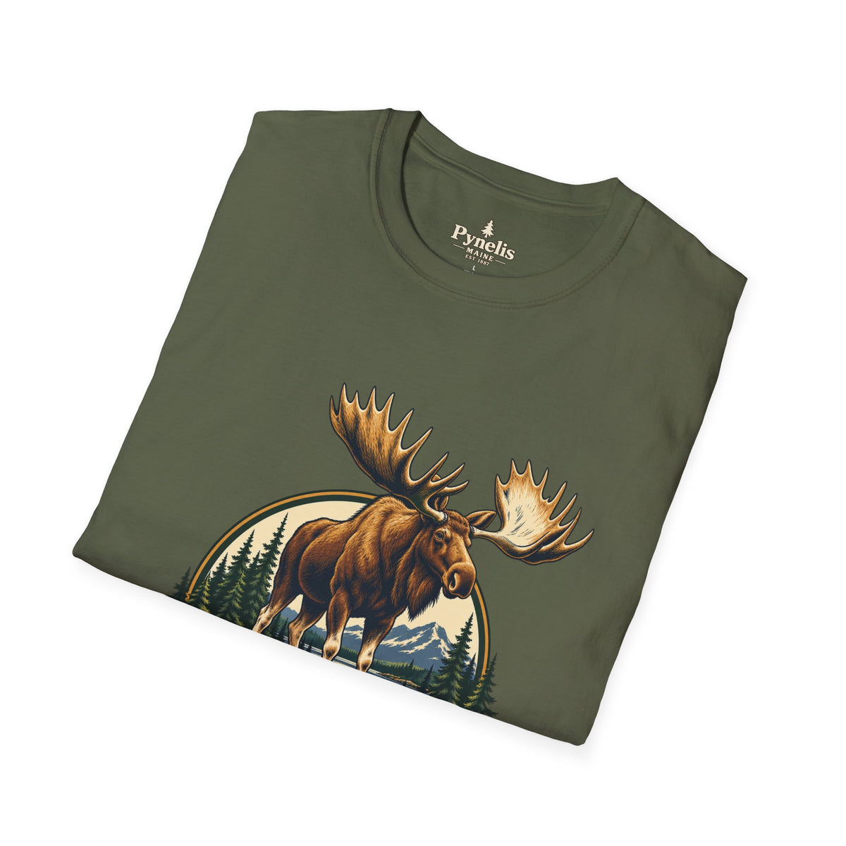 Moose Graphic T-Shirt — "The Neighbors Are Wild" Personalized Cabin Shirt