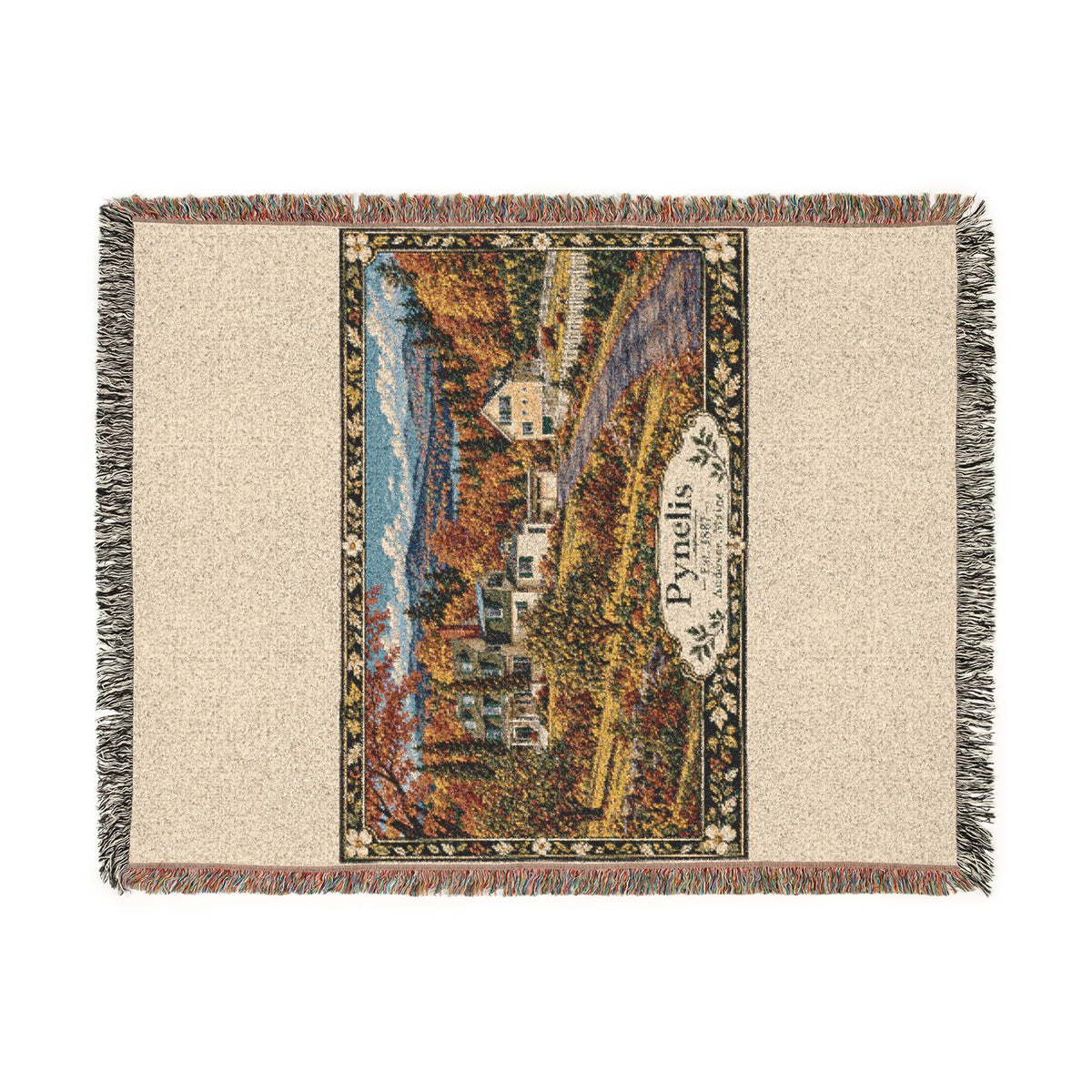 Home-Taught Woven Throw Blanket — Floral Pynelis Decor