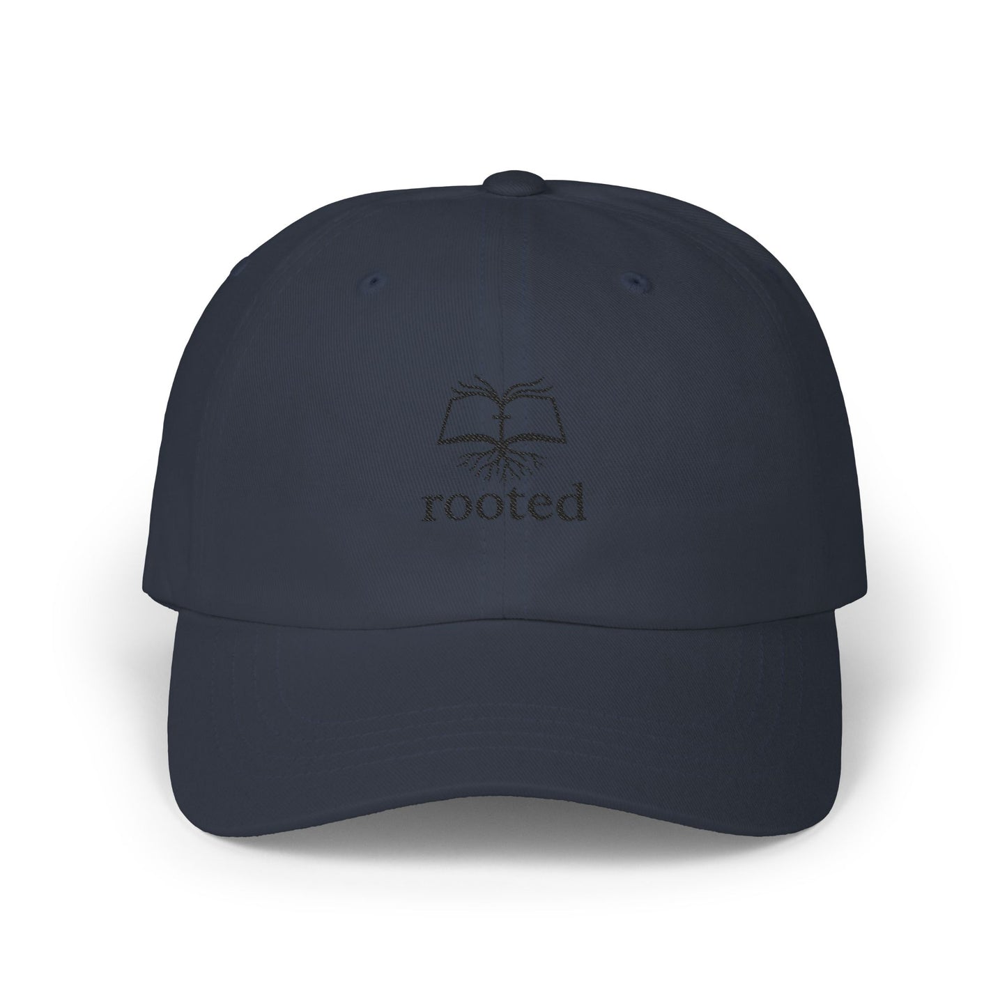 Rooted in Christ embroidered logo Classic Cap | Christian baseball hat