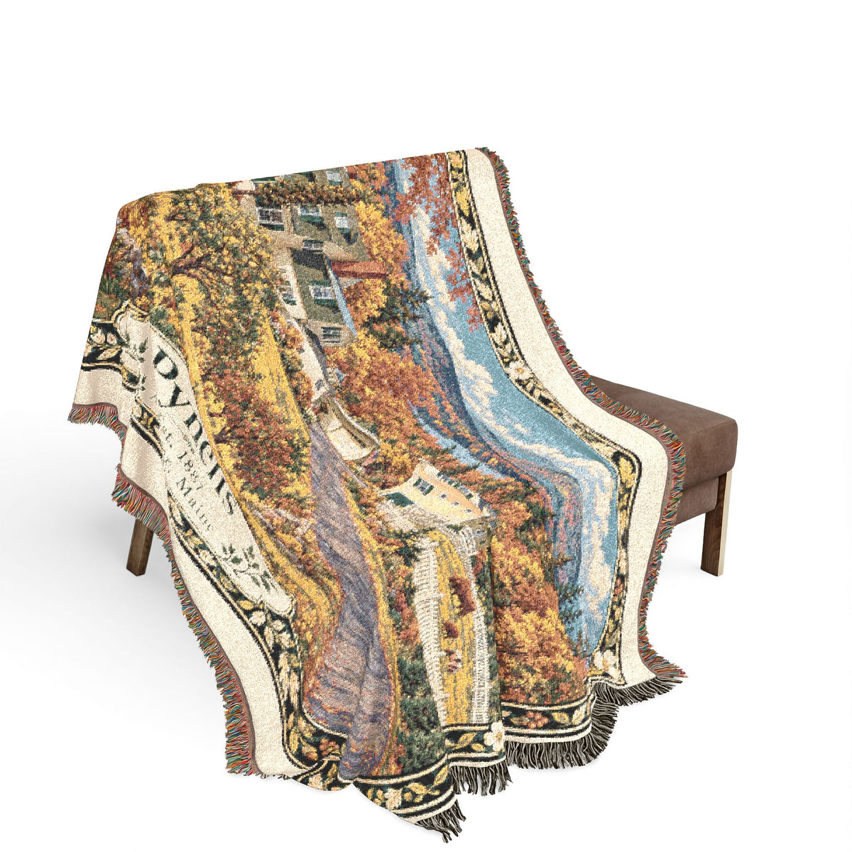 Home-Taught Woven Throw Blanket — Floral Pynelis Decor