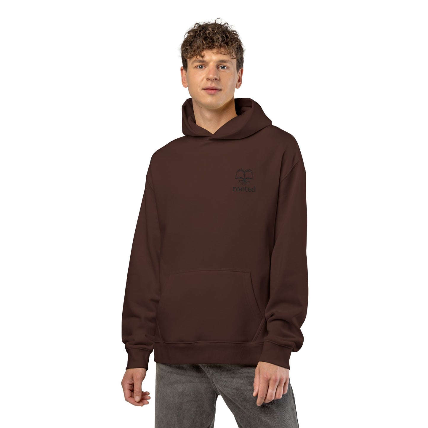 Rooted Minimal Hoodie — Small Tree Logo Casual Pullover