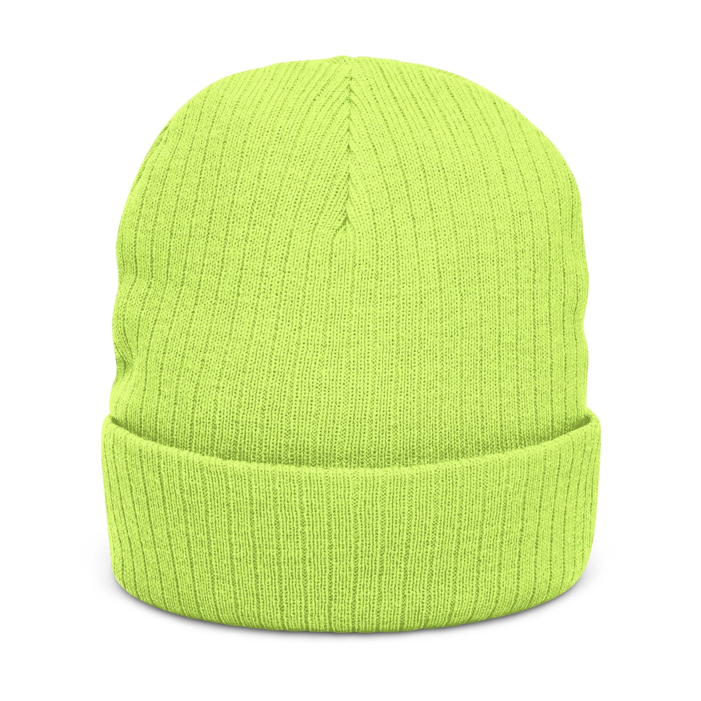 Rooted Ribbed Knit Beanie — Embroidered Tree Logo Winter Hat