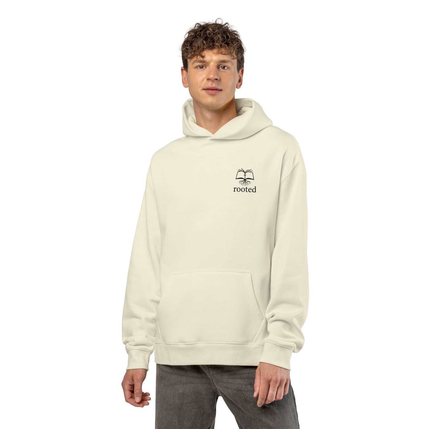 Rooted Minimal Hoodie — Small Tree Logo Casual Pullover