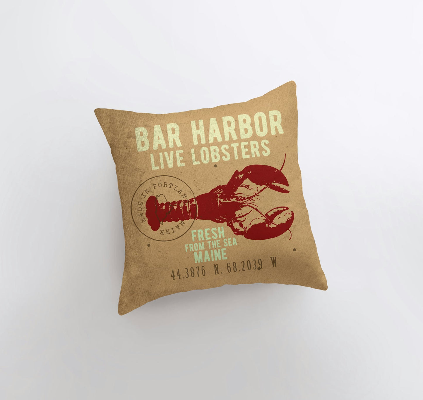 Bar Harbor Live Lobsters | Throw Pillow | Home Decor | Modern Decor |