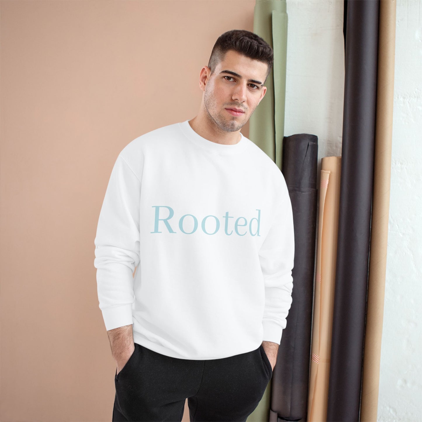 Rooted Champion Sweatshirt – Minimalist Botanical Crewneck