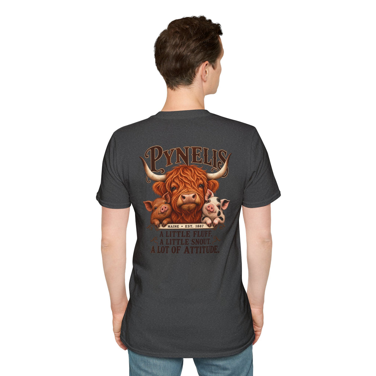 Pynelis Highland Cow Tee — “A Little Fluff, A Little Snout, A Lot of Attitude”