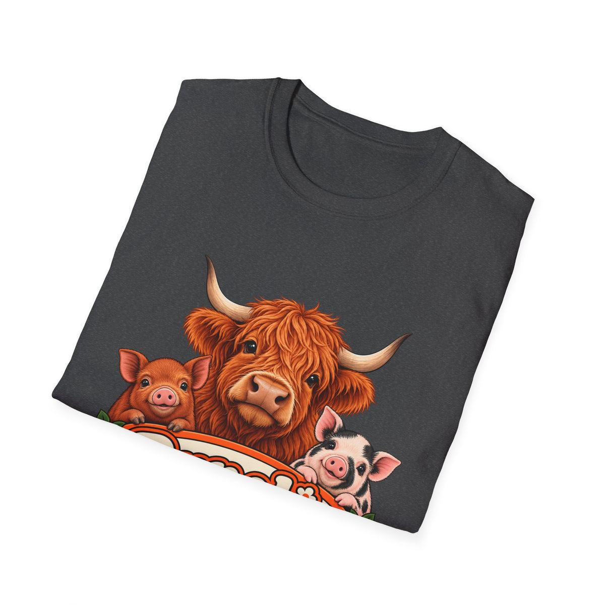 T-Shirt — 'Pynelis' Farm Animals Graphic Tee: Locally Grown, Slightly Unsurprised
