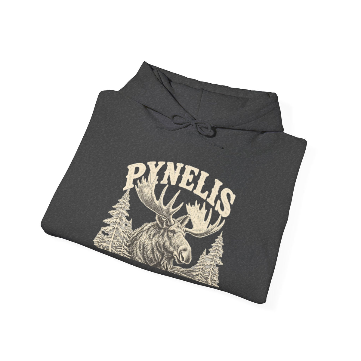 Moose Forest Hoodie — 'Pynelis' Vintage Woodland Pullover